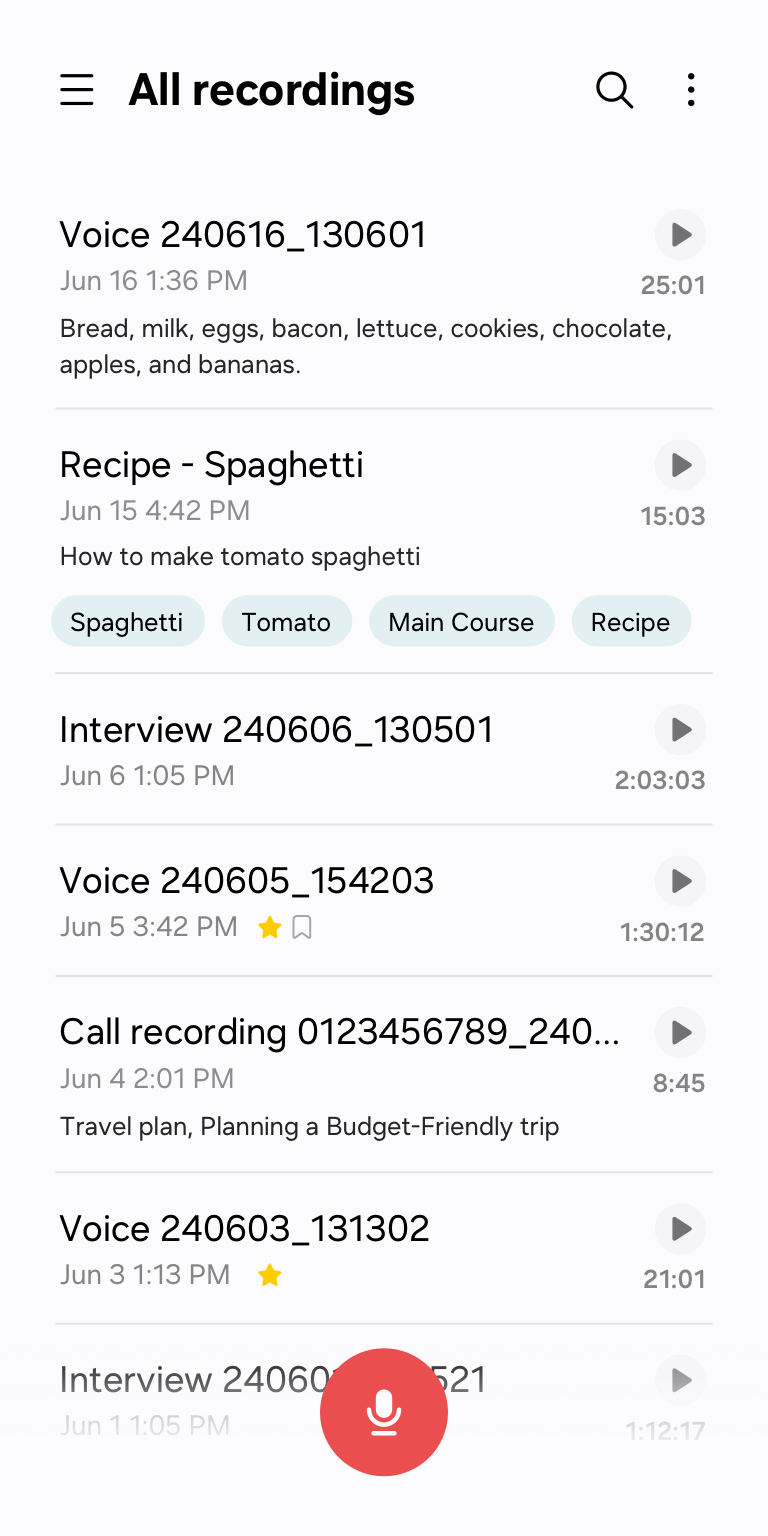 Samsung Voice Recorder