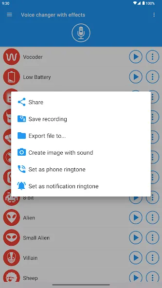 Voice changer with effects Voice changer with effects