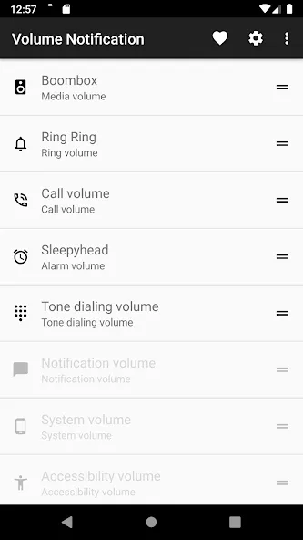 Volume in Notification Volume in Notification