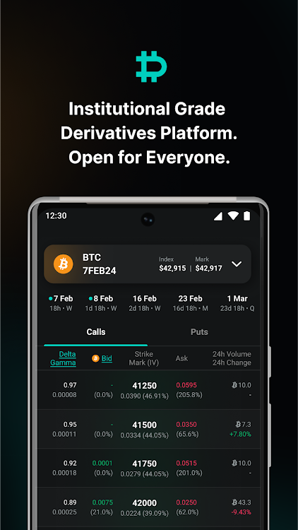 Deribit: BTC Options & Futures
