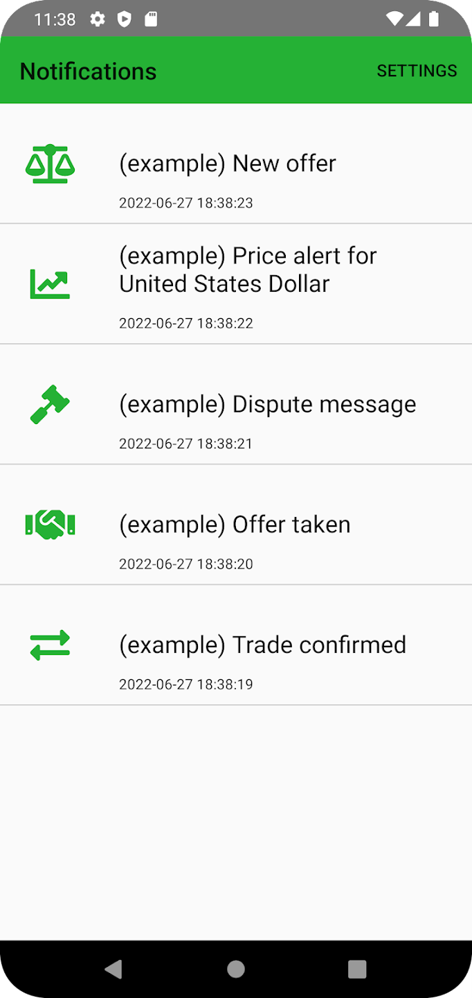 Bisq Notifications