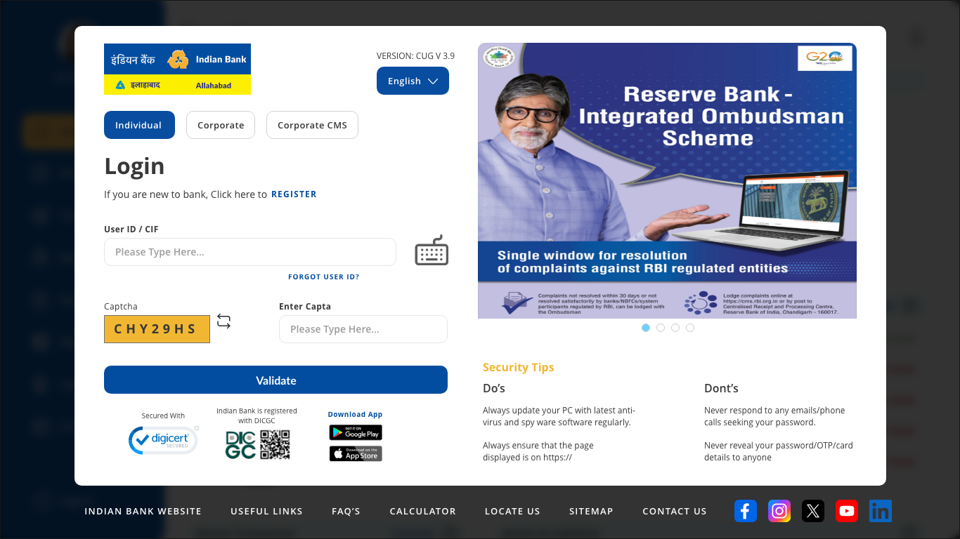 IndOASIS - Indian Bank Mobile