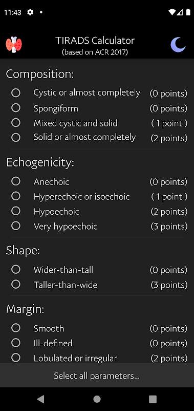 TIRADS Calculator
