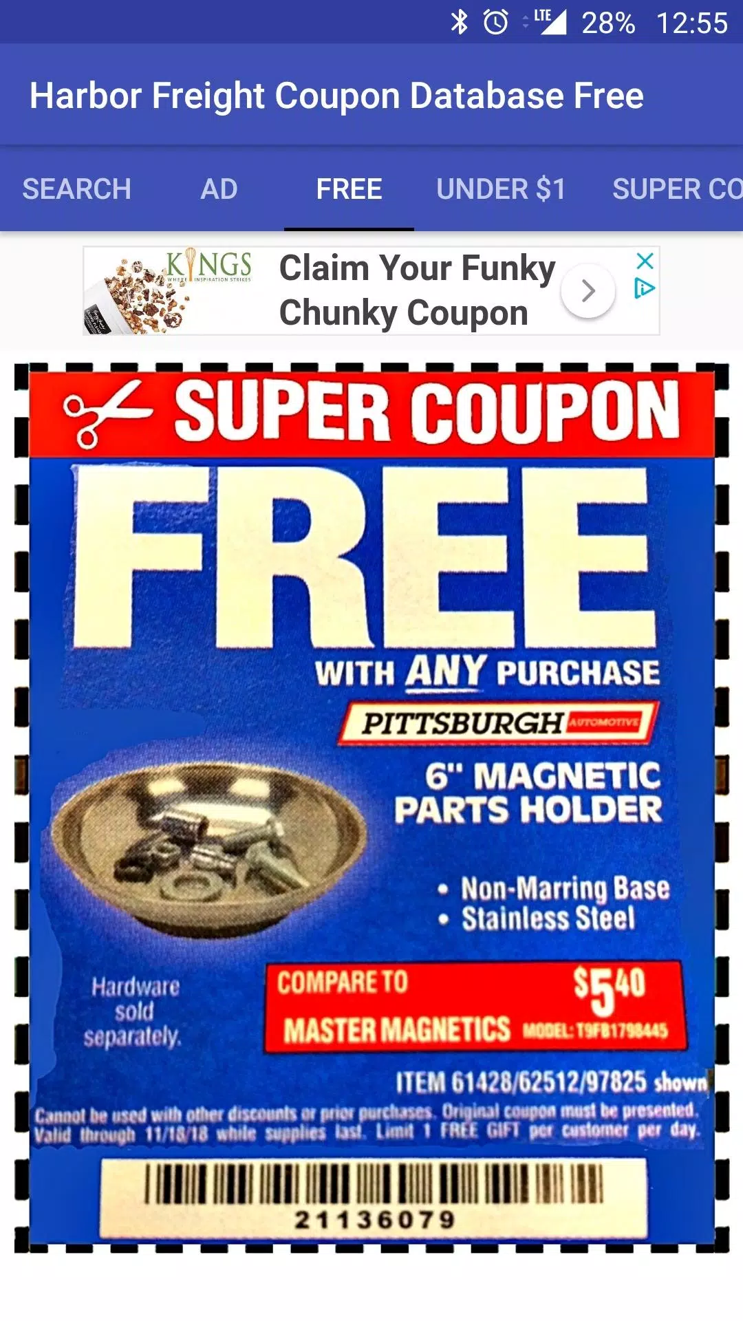 Harbor Freight Coupon Database