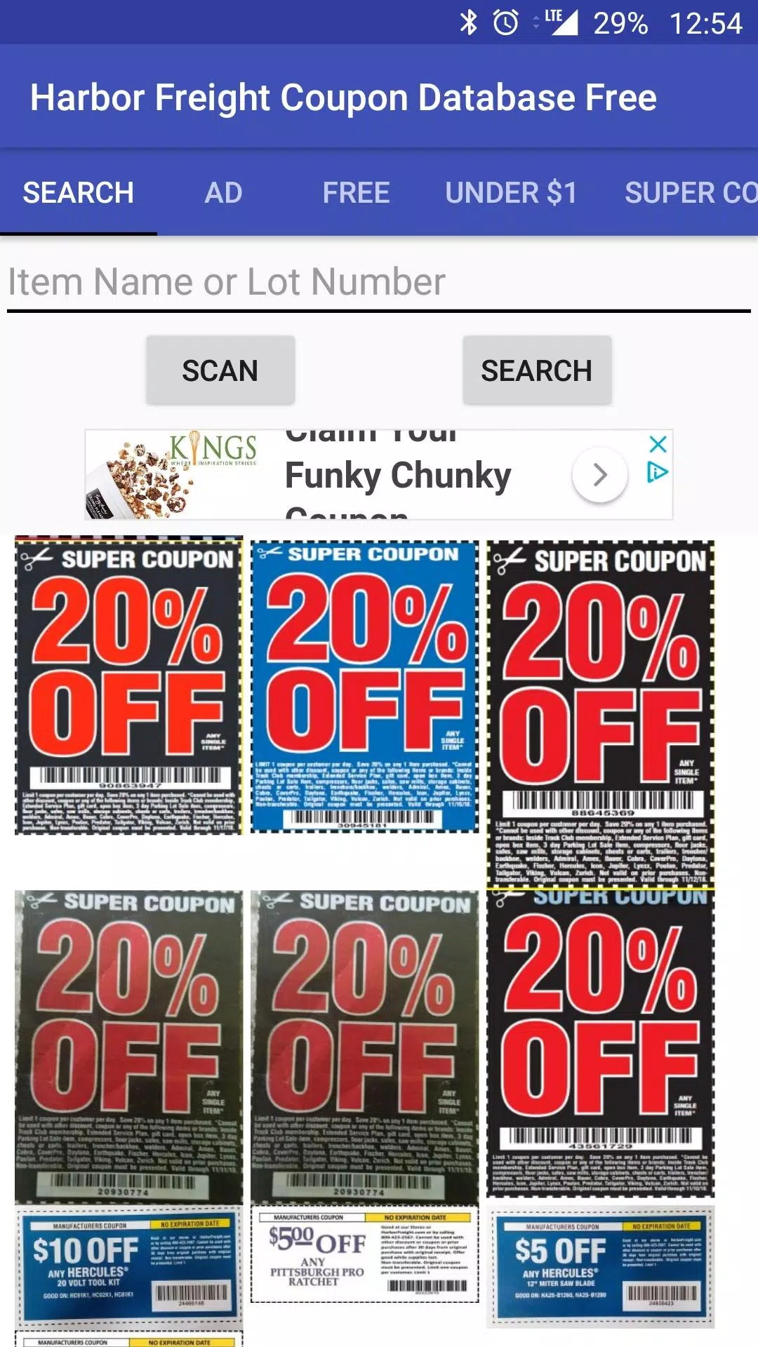 Harbor Freight Coupon Database