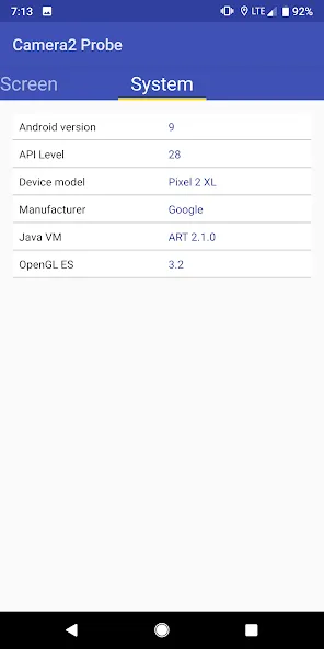 Camera2 API Probe
