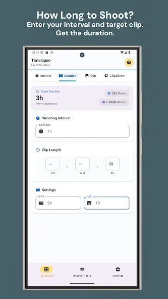 Timelapse Calculator