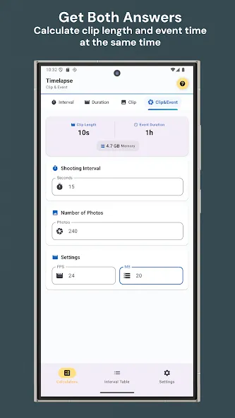 Timelapse Calculator