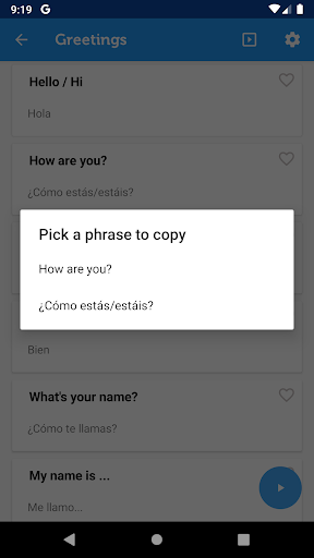Learn Spanish Phrasebook