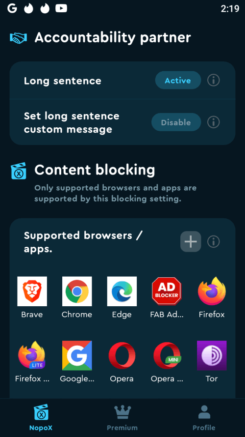 NopoX - Porn blocker