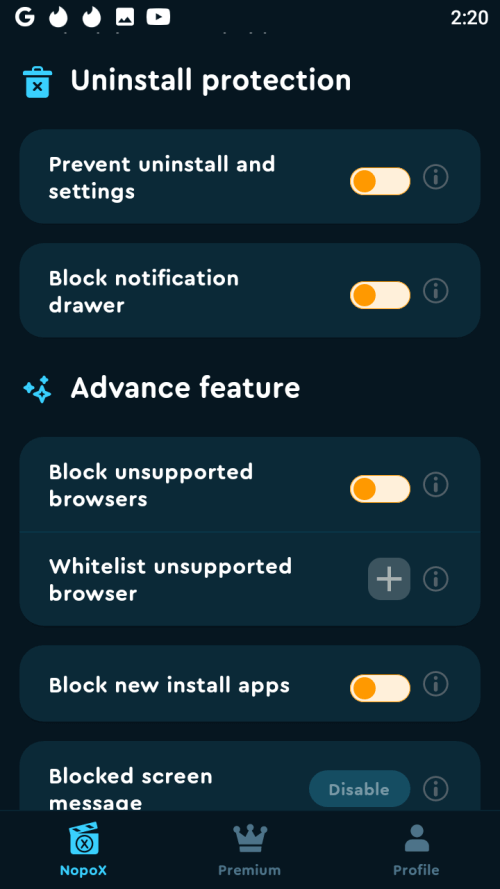 NopoX - Porn blocker