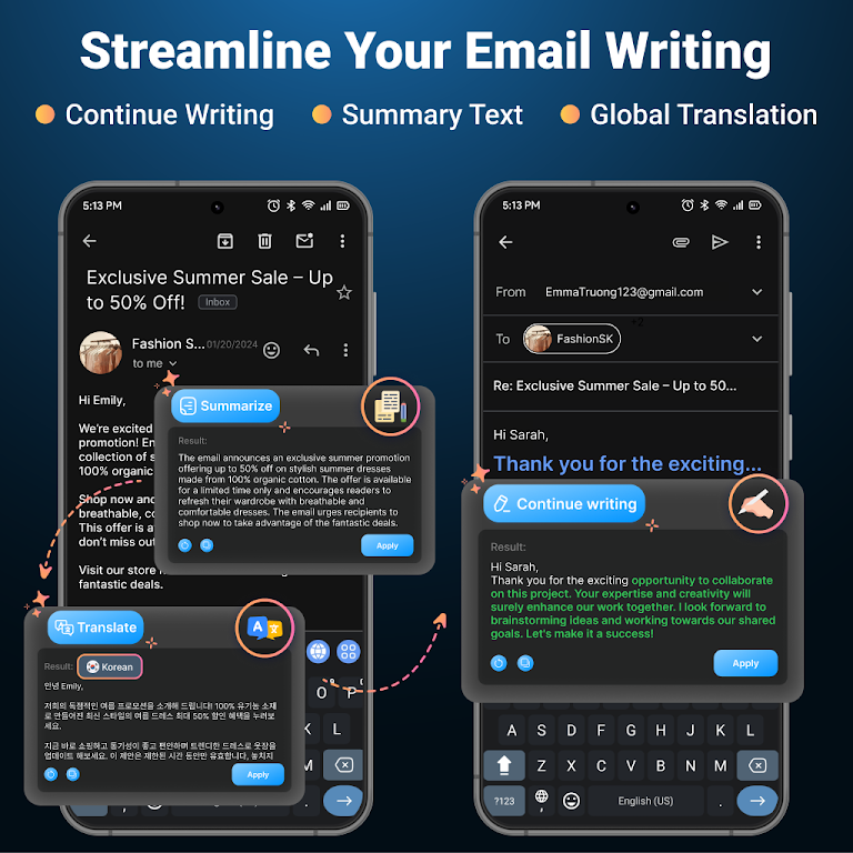 AI Keyboard: Chatbot, Grammar v142