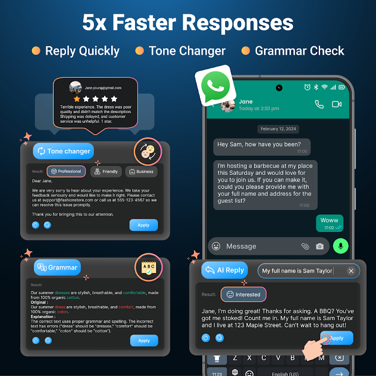 AI Keyboard: Chatbot, Grammar v142