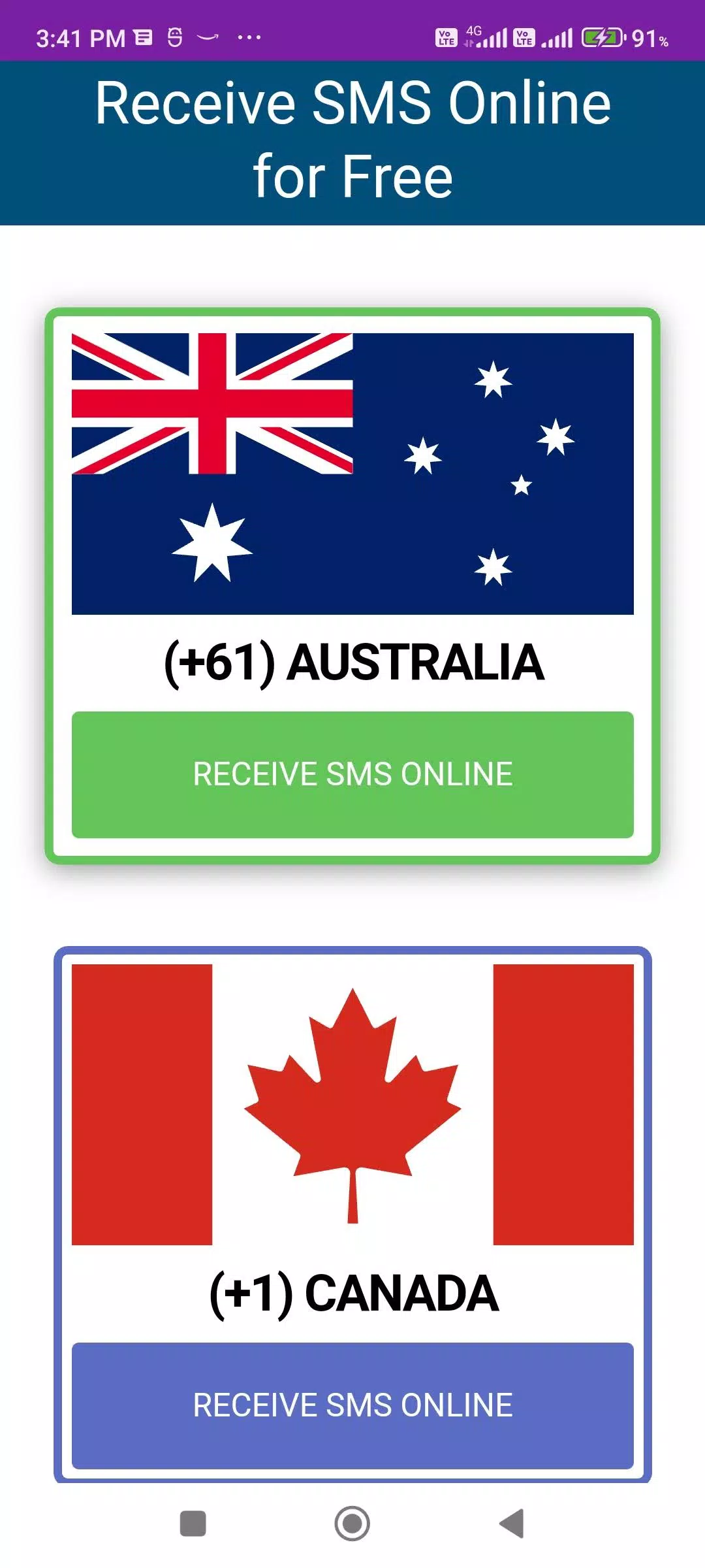 Receive SMS Online - India