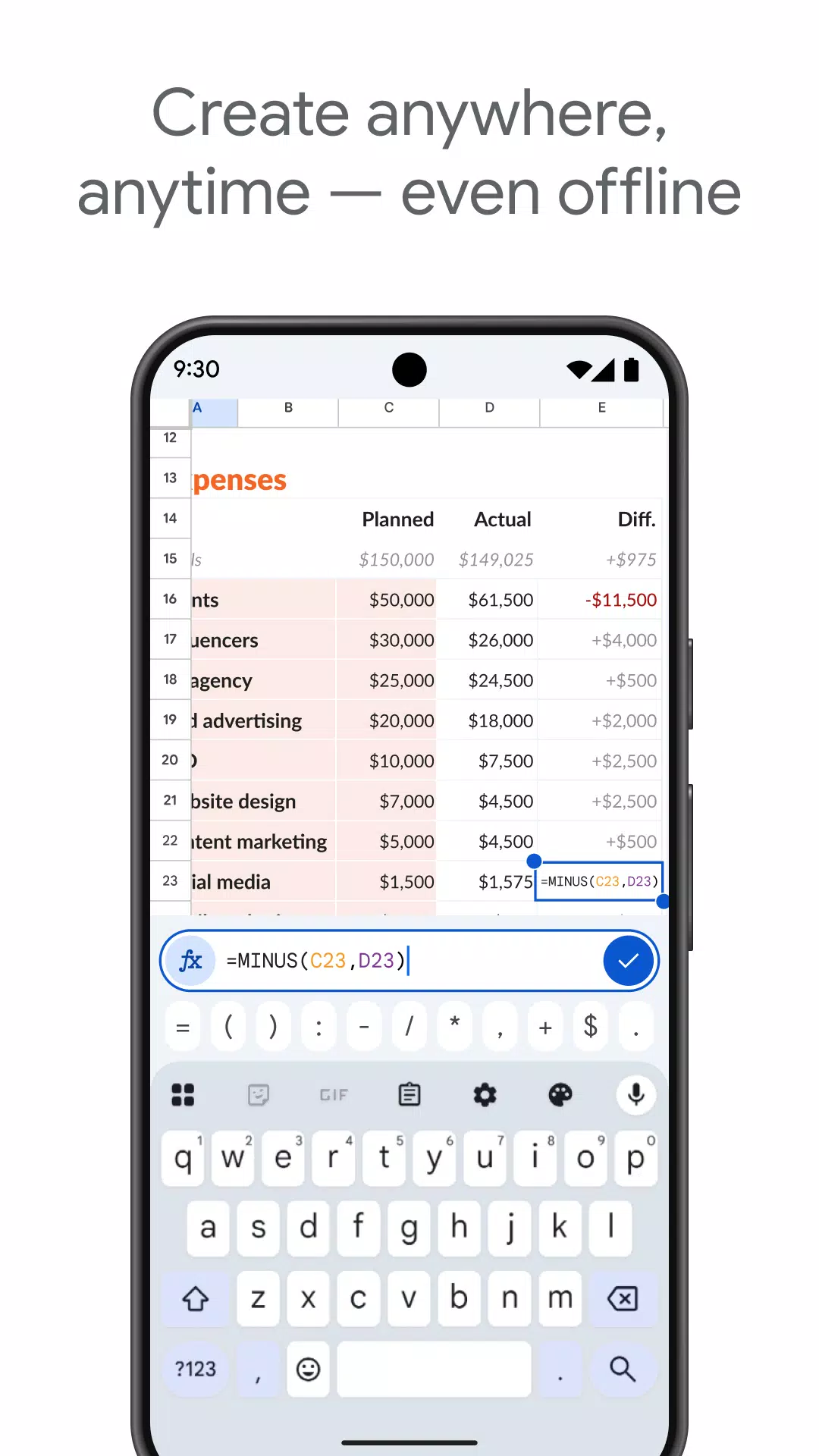 Google Sheets
