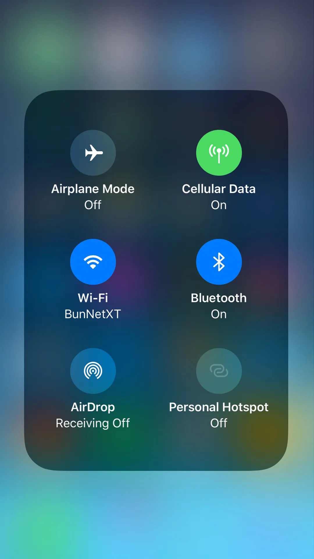 IPhone Control Center