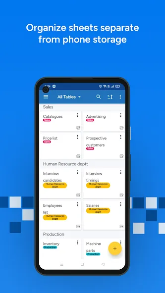 Table Notes - Mobile Excel