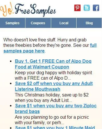 Yo Free Samples