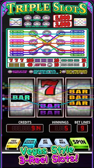 Triple Slots - 9 Paylines