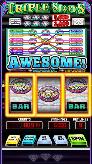 Triple Slots - 9 Paylines
