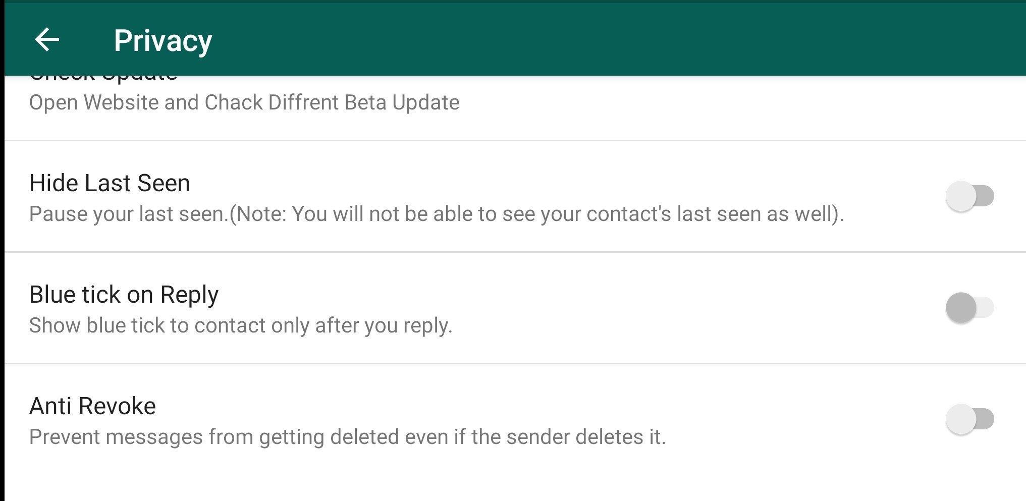 WhatsApp Dark