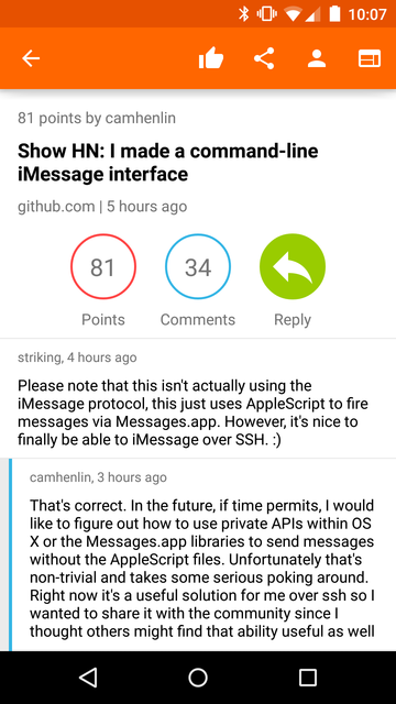Yarn for Hacker News