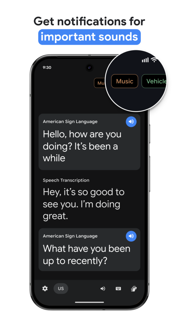 Live Transcribe & Notification