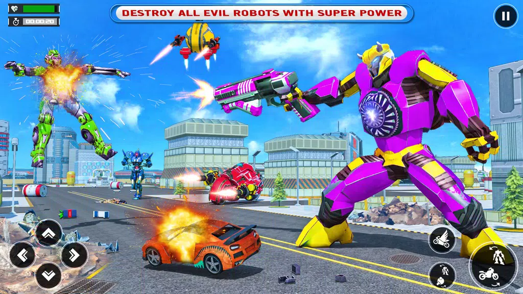 Ball Robot Transform Bike War Android
