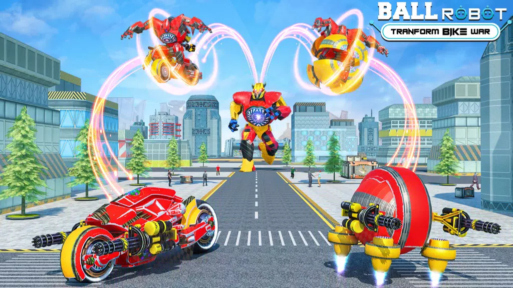 Ball Robot Transform Bike War Android