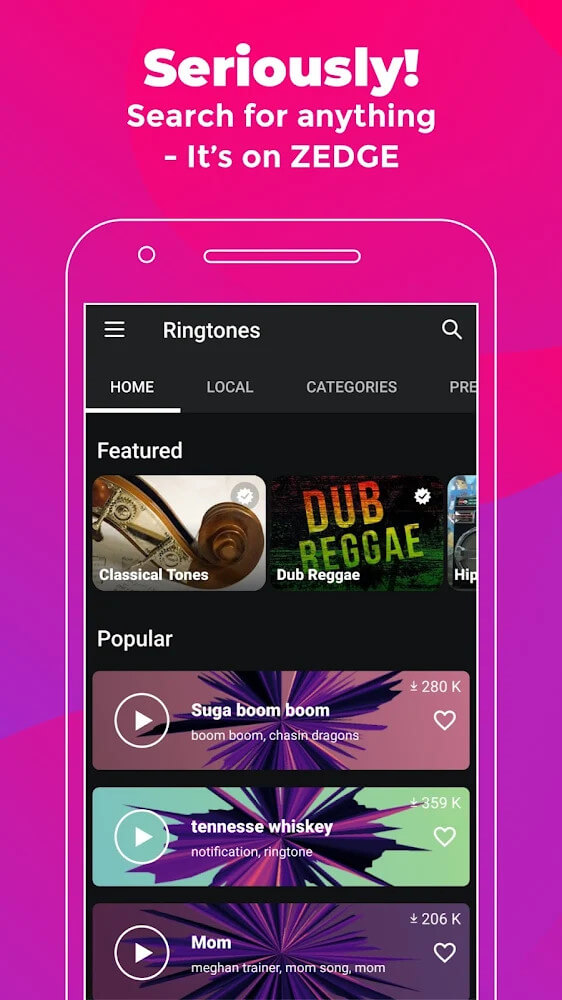 Zedge™ Wallpapers & Ringtones Mod