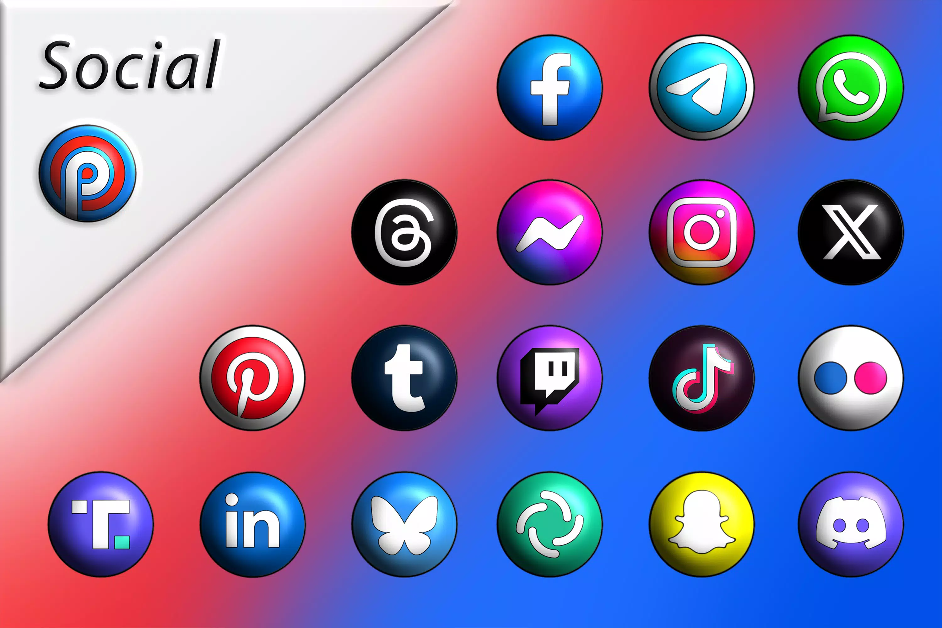 Pixly 3D - Icon Pack