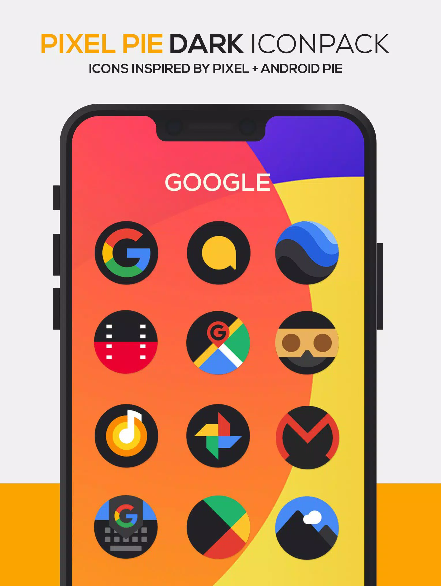 Pixel DARK Icon Pack