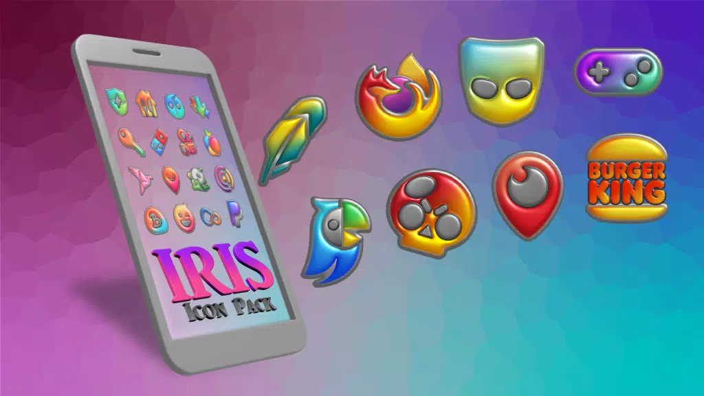 Iris Light Flat 3D Icon Pack