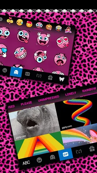 Pink Leopard Keyboard