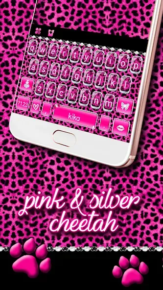 Pink Leopard Keyboard