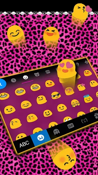 Pink Leopard Keyboard