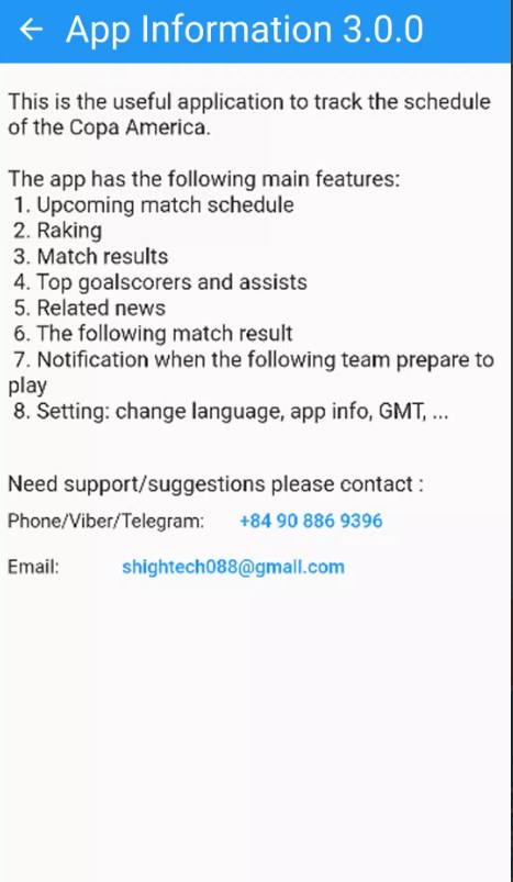Copa America Matches