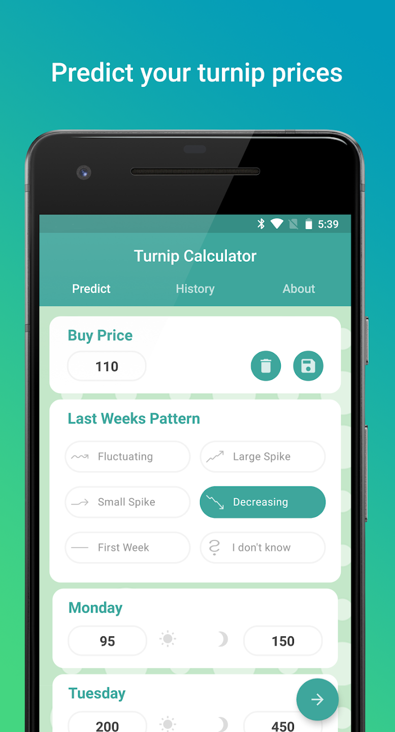 Turnip Calculator for ACNH