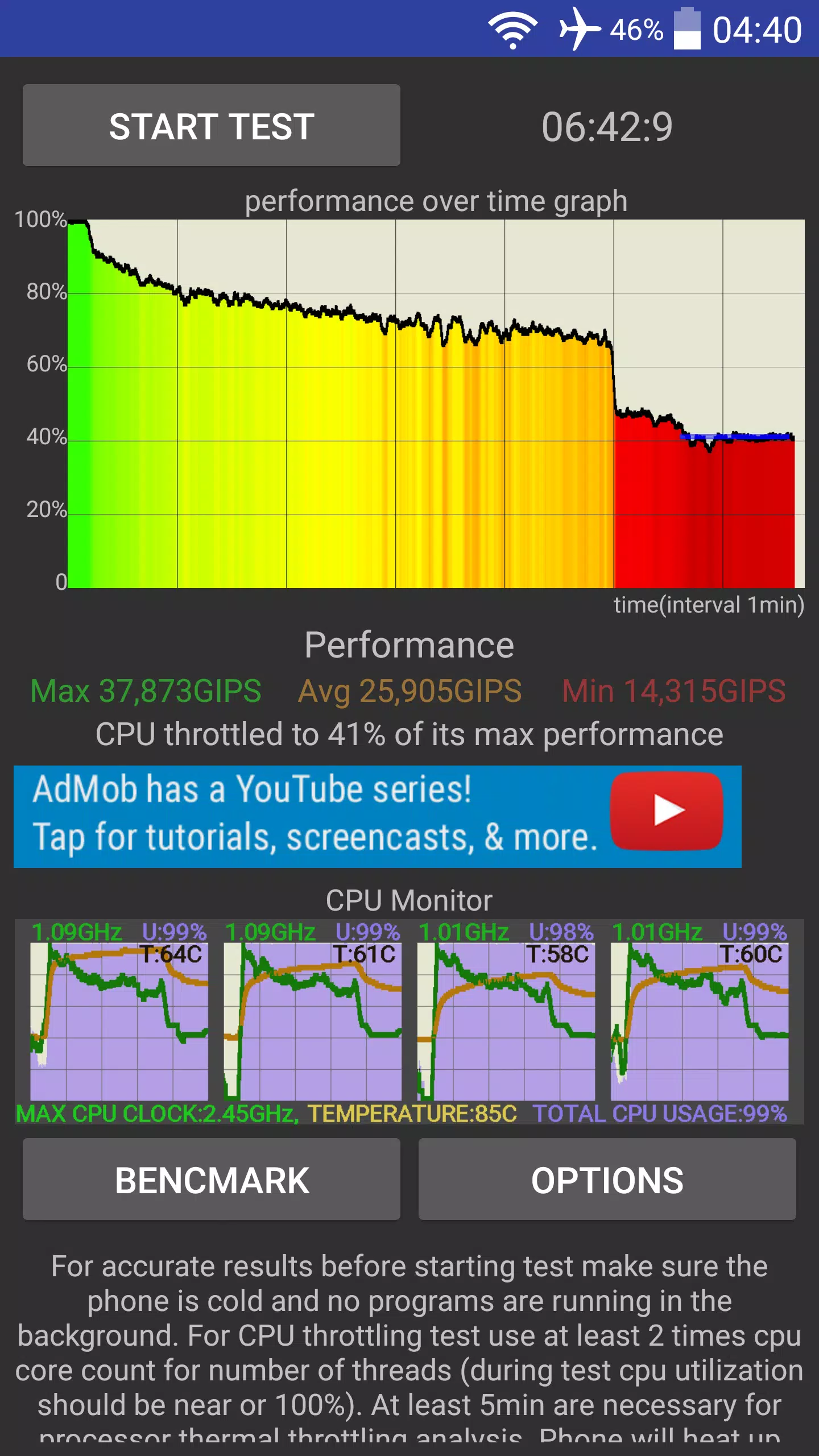 CPU Throttling Test APK