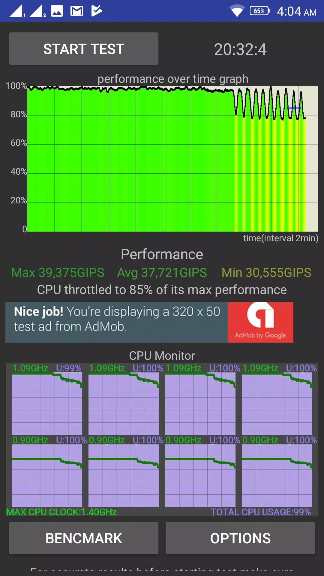 CPU Throttling Test APK