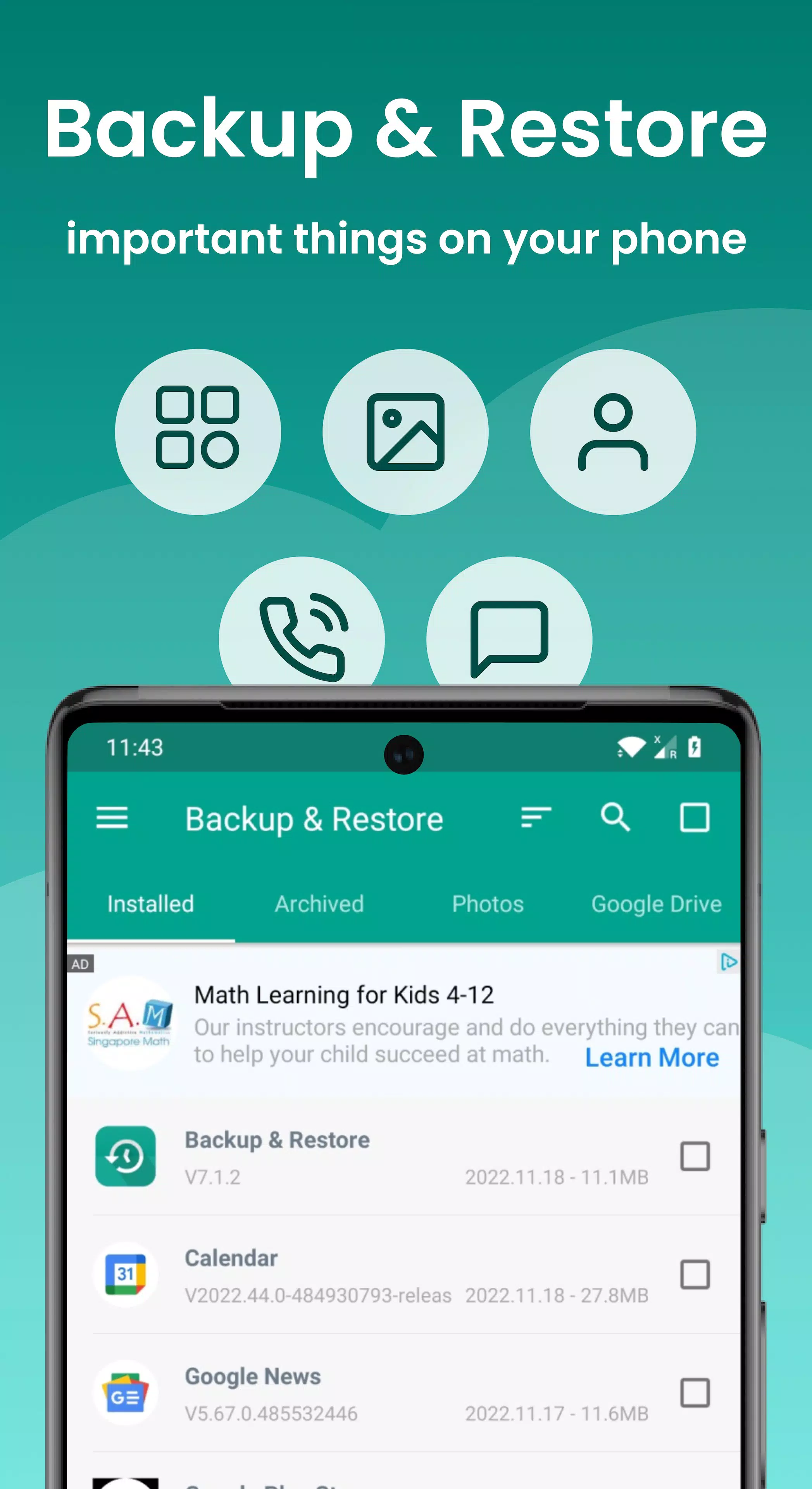 Backup and Restore Backup and Restore