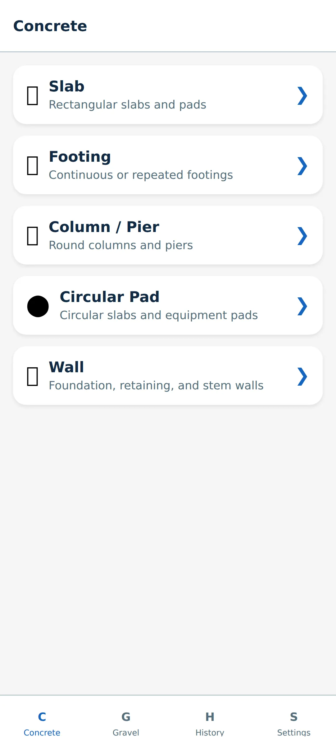 Concrete & Gravel Calc Concrete & Gravel Calc