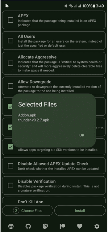 Install with Options