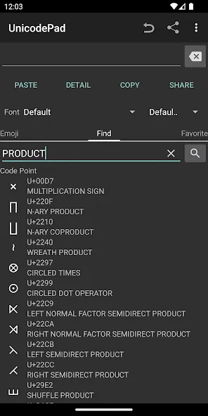 Unicode Pad Unicode Pad
