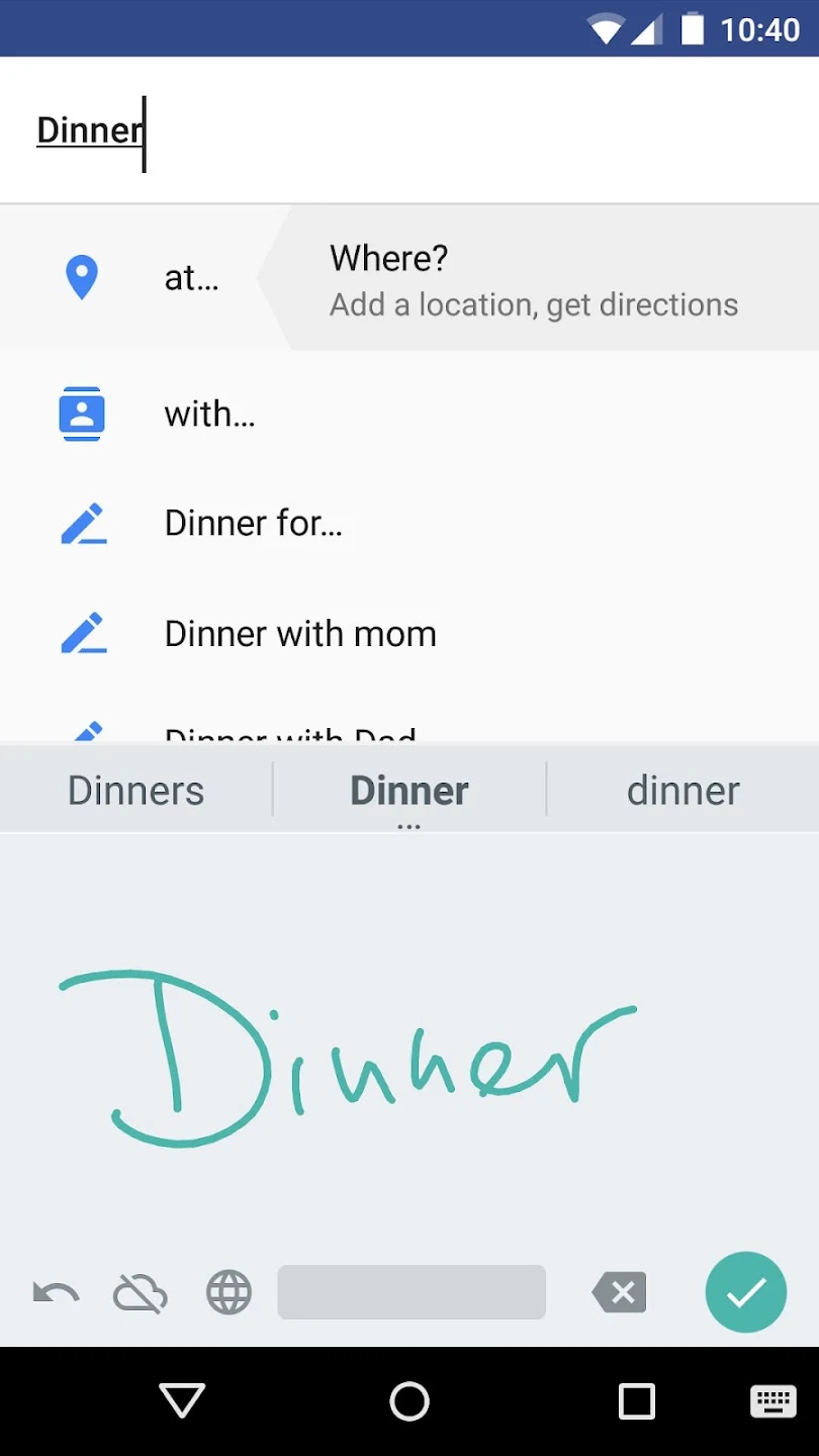 Google Handwriting Input