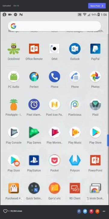 Rootless Pixel 2 Launcher