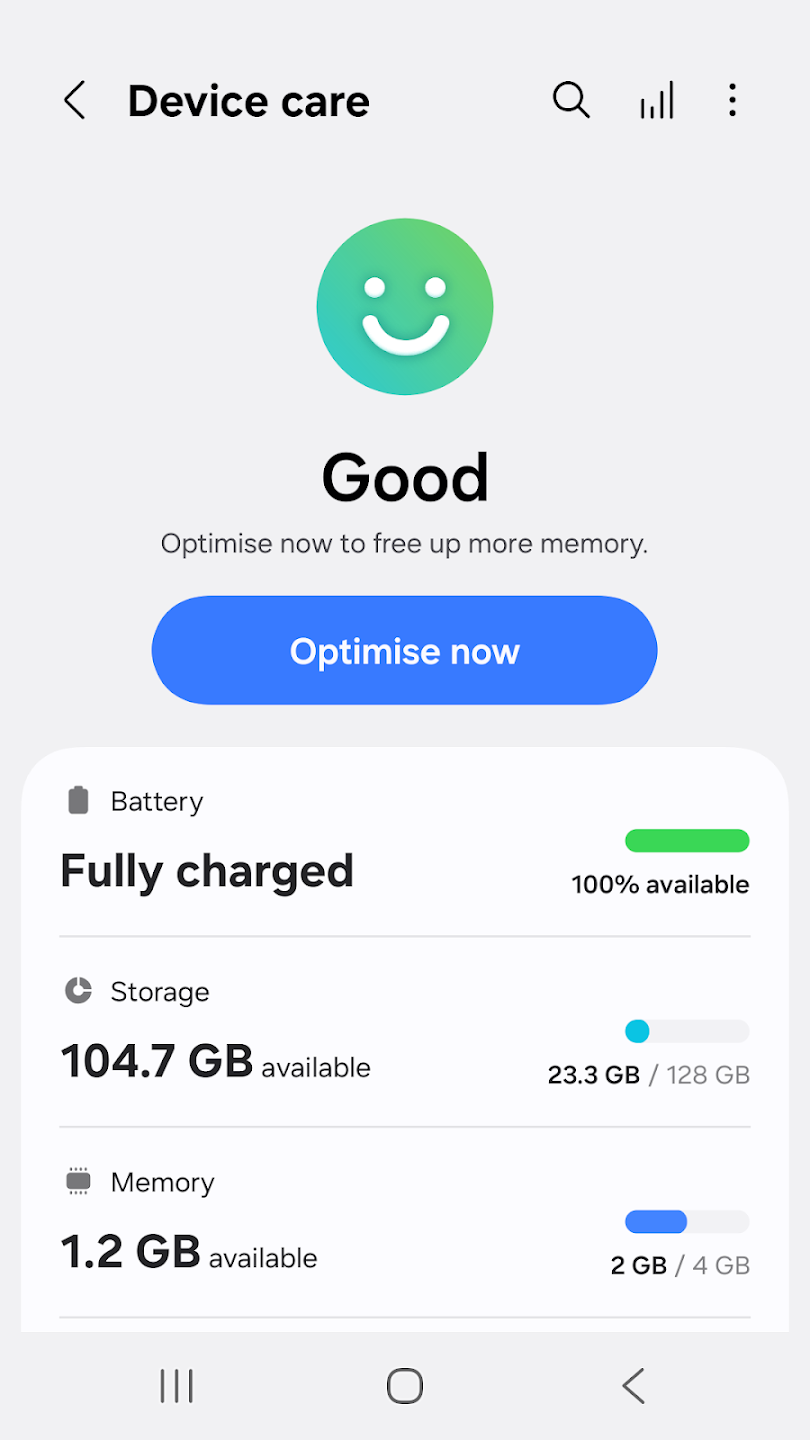 Samsung Device Care