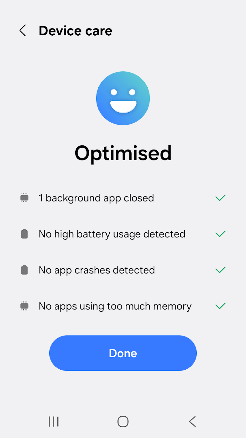 Samsung Device Care