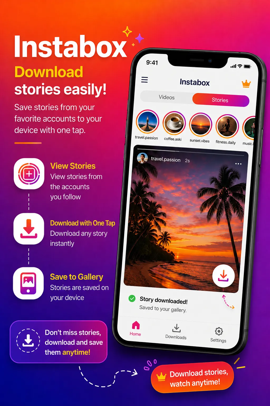 Photo & Video Downloader for Instagram Story Saver