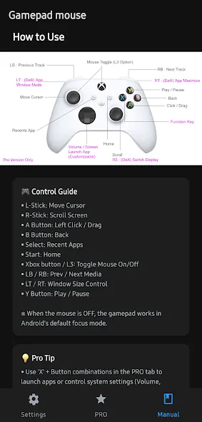 Gamepad mouse